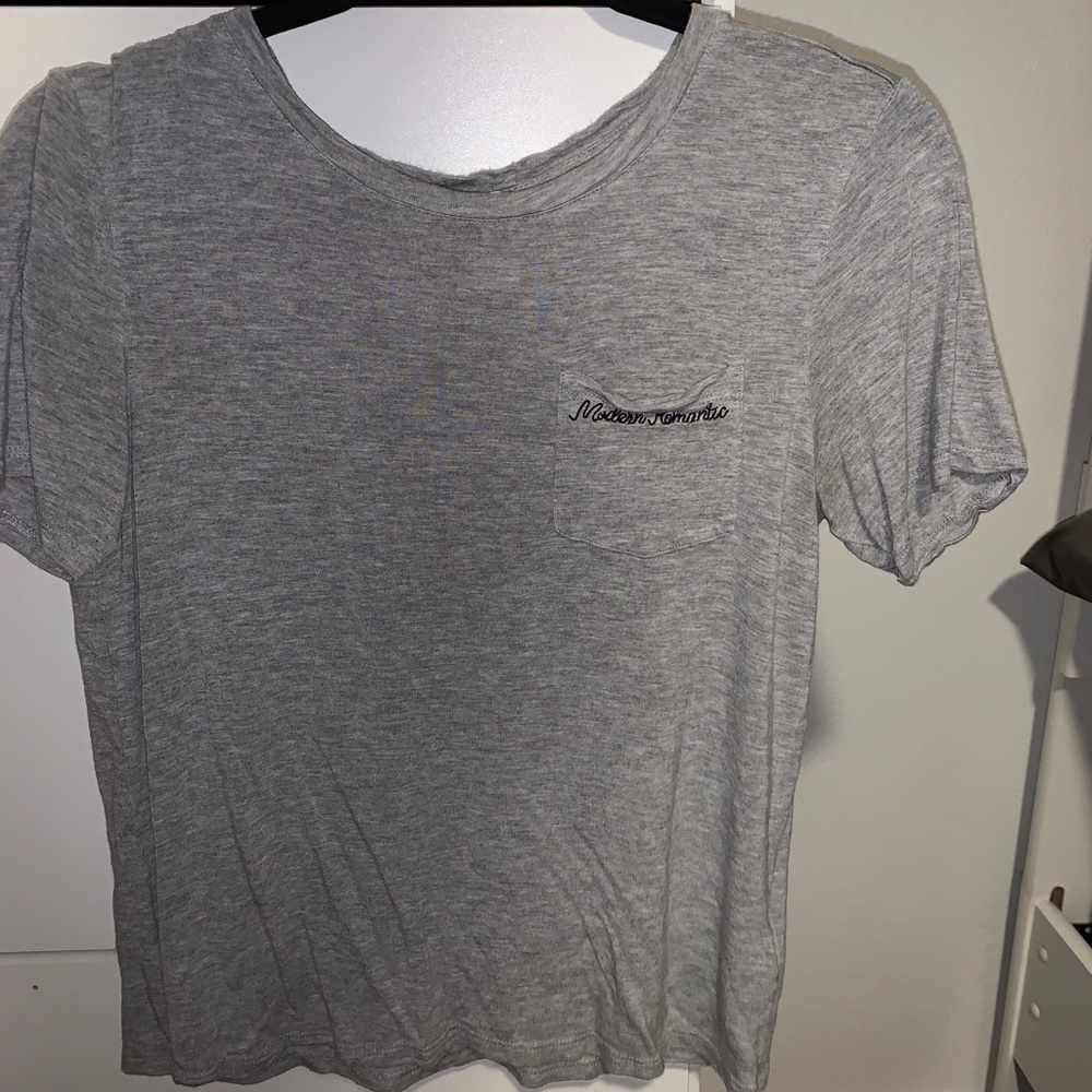 Grey Embroidered Top